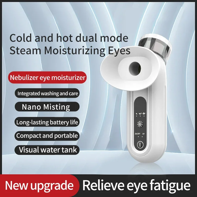2026/Portable Heated ABS Nano Eye Sprayer Facial SPA Nebulizer with Warm Compress Ionic Mist Steamer for Dry Eyes and