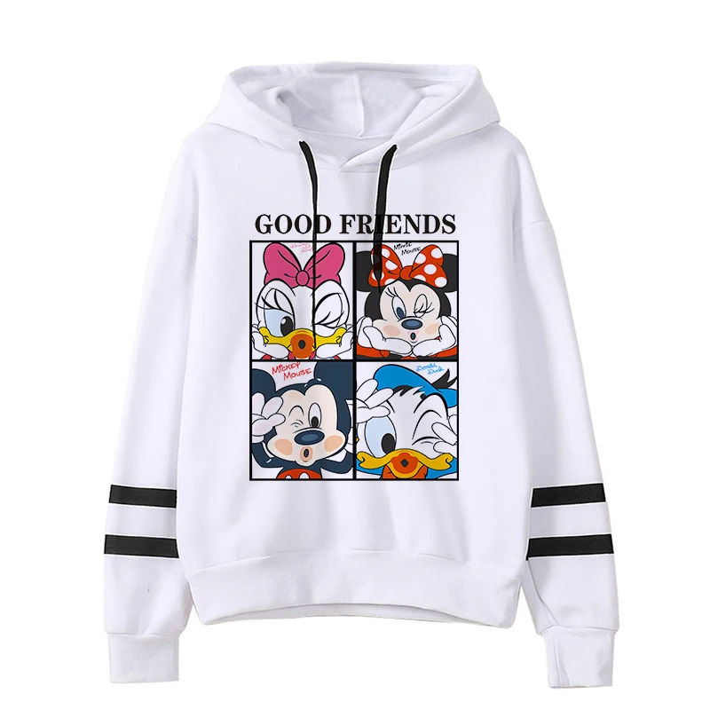 Kawaii Cartoon Y2k 90s Anime Sweatshirt Disney Minnie Mouse Hoodie Children Clothes Girl Boy Mickey Hoody Top Hoodies