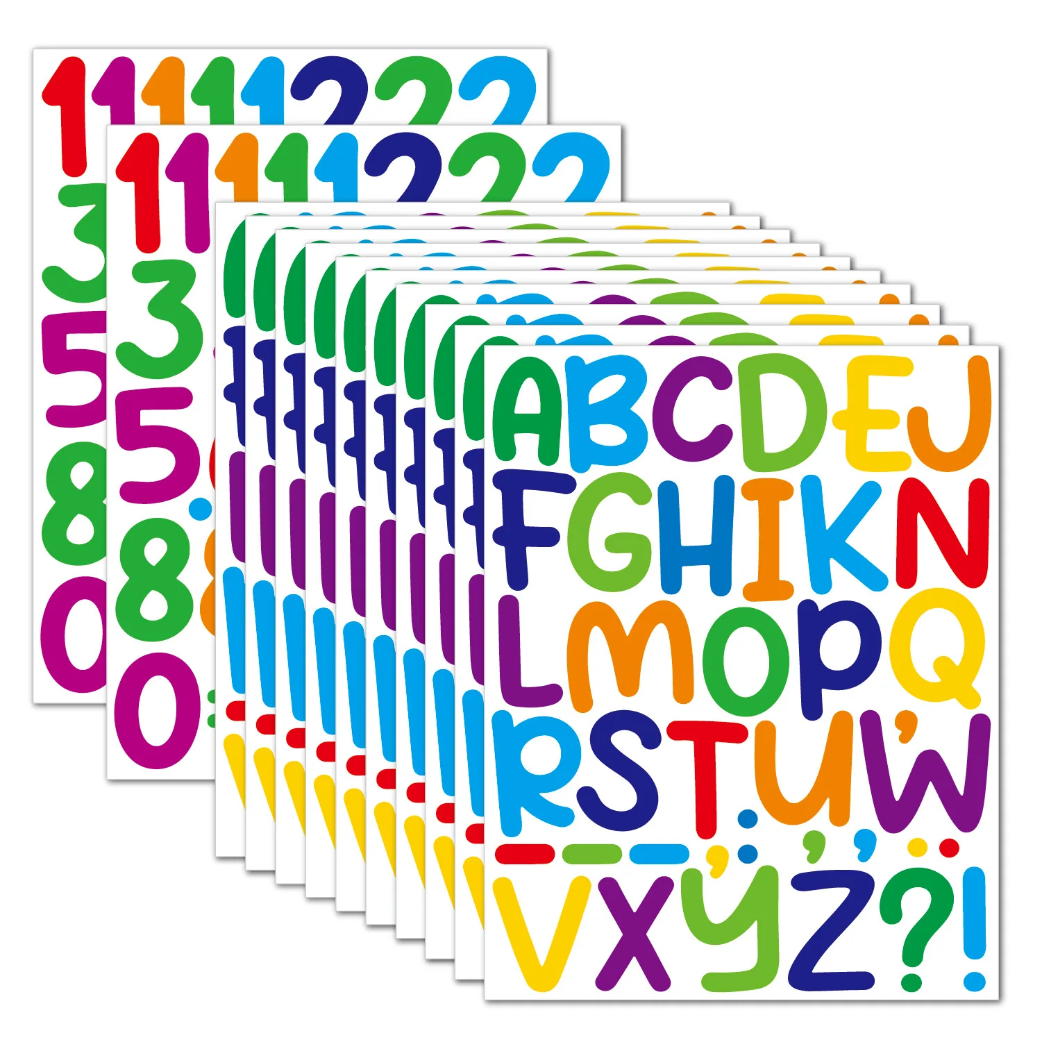 2 Inch Self‑Adhesive Vinyl Alphabet & Number Stickers, Waterproof for Gift Wrapping Journal Poster Index DIY Craft Supplies