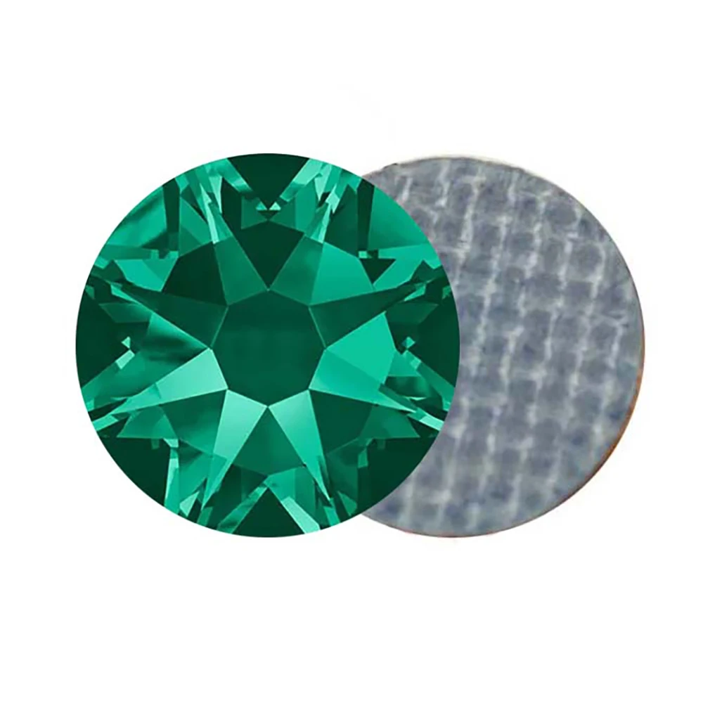 

2078 XILION Crystal XIRIUS Rose Emerald Glass Hot Fix Rhinestones Flatback Iron On Strass Glitter Stones Clothes Decoration