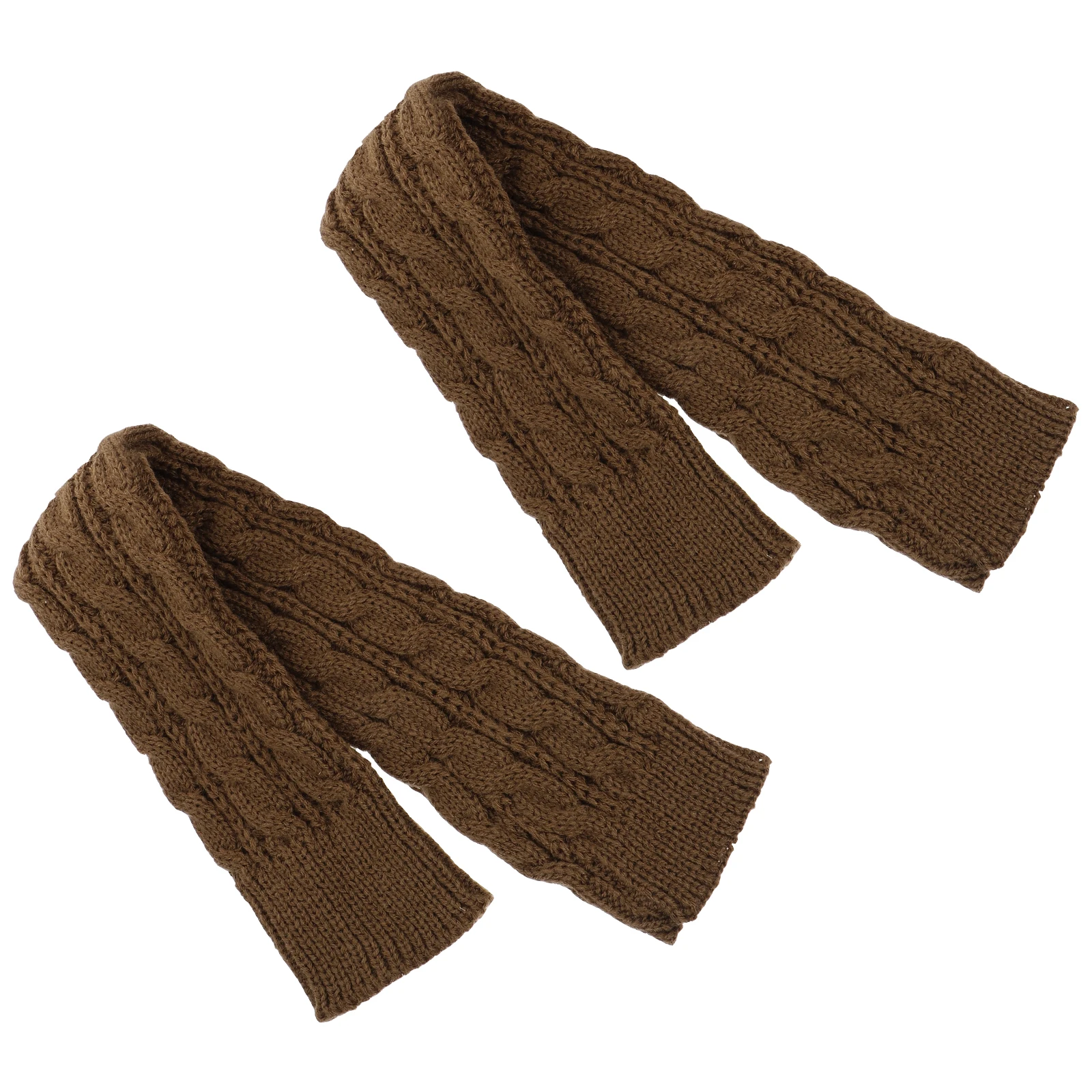 Calentadores de mangas cálidas para cubrir brazos, cubiertas largas de moda para mujer para invierno, color caqui, sin dedos, para hombre