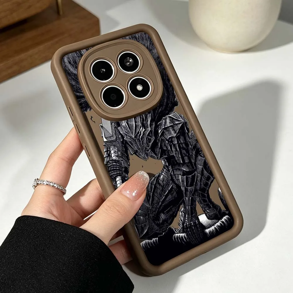 Berserk Guts Fighting Phone Case For Xiaomi Redmi Note 15 14 13 12 11 10 14S 11S Pro Plus 5G Eye Ladder Silicone Cover view 6