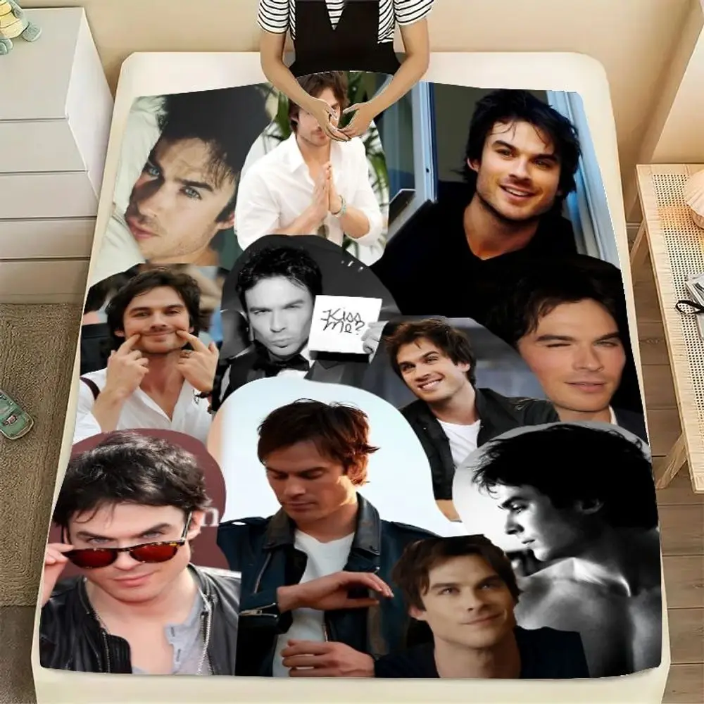 Ian Somerhalder Collage Blanket - Multi-Image Soft Flannel Throw Featuring Iconic Poses and Styles - Cozy Home Decor, Perfect fo