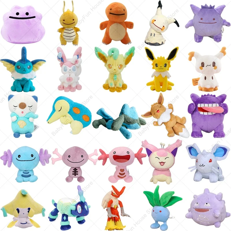 

Pokemon Mimikyu Gengar Ditto Wooper Sylveon Plush Toys Kawaii Sleeping Lucario Gengar Eevee Oshawott Peluche Dolls Gifts Kids
