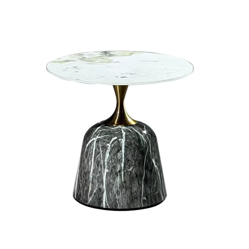 

Nordic slate coffee table, marble round edge table