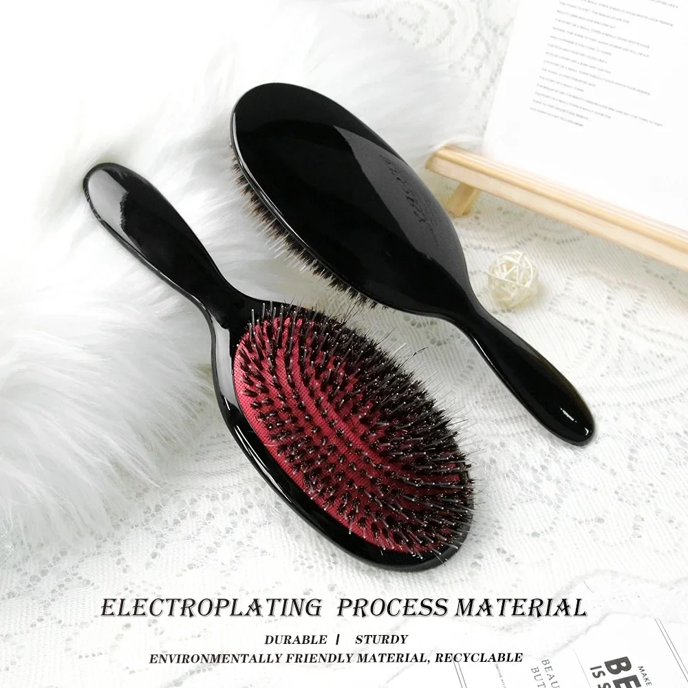 

Salon Hairdressing Hair Brush Boar Bristle Comb Barber Scalp Air Cushion Massage Hairbrush Barbershop Home Styling Comb Supplies