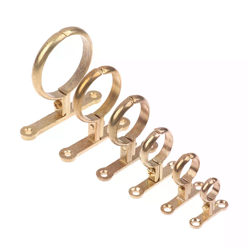 1PCS Fit 15 22 28 35 42 54MM OD Brass Pipe Clip Wall Mounted Pipe Support Bracket Clip Support Fixed Plumbing Water With Base