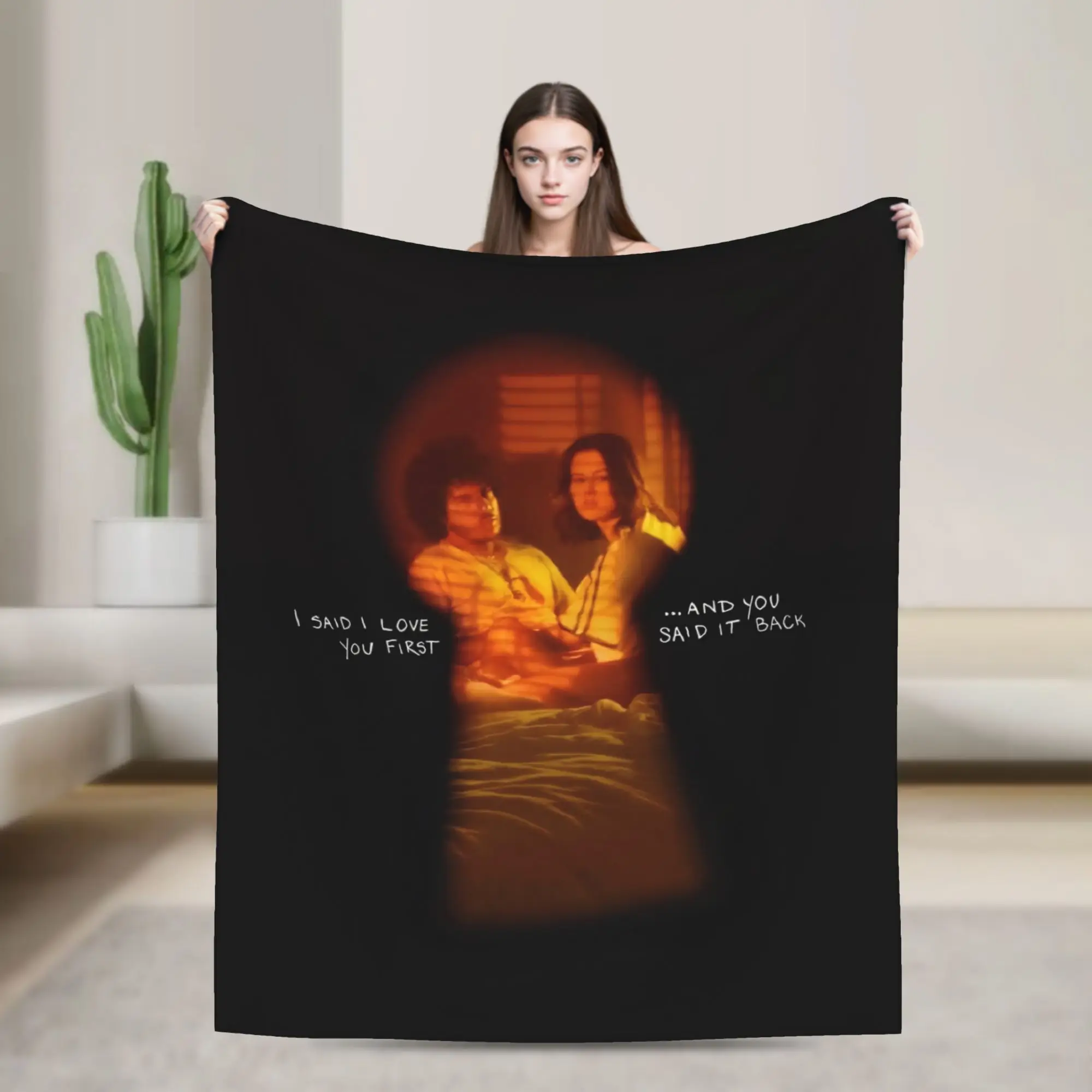 Selenas Gomezs I Said I Love You First Blankets Super Soft Flannel Relax Gifts  Throw Blanket Plush Thin Quilt