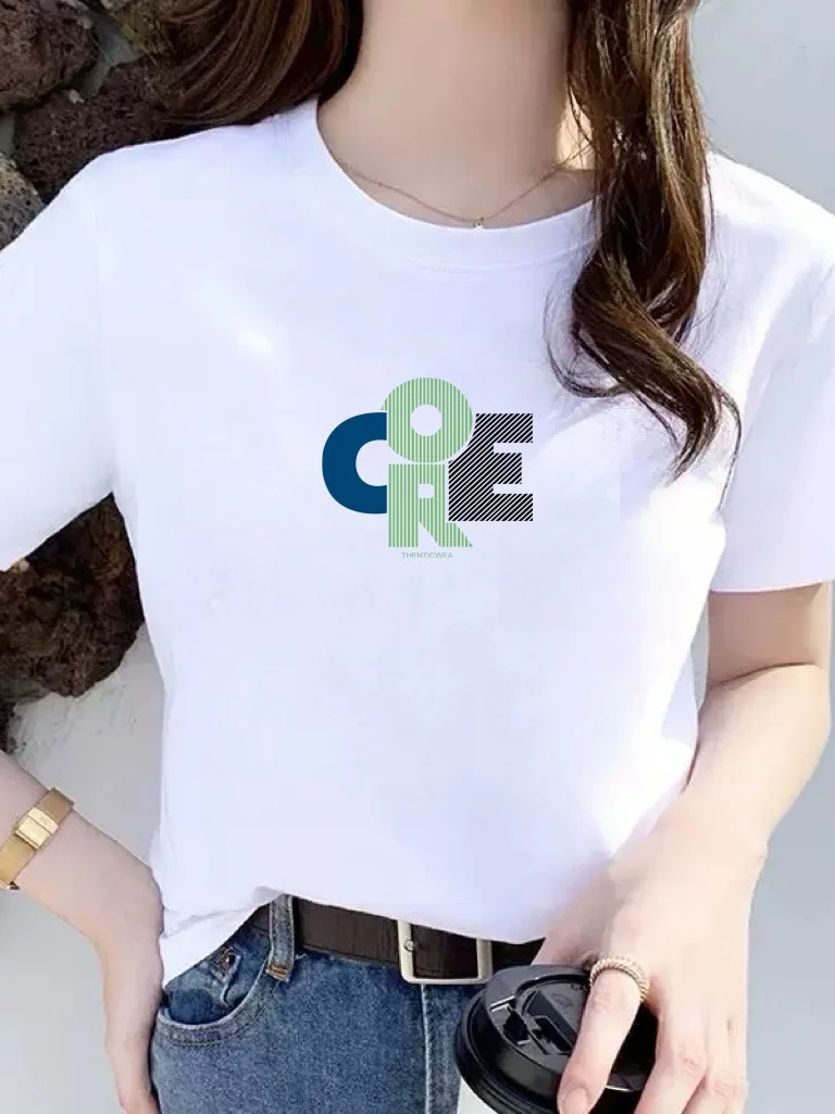 

Loose round Neck Short Sleeve T-Shirt Women's Printed Casual Versatile Top NEWCIITEER 2026 New Style Summer Loose Fit T-Shirt