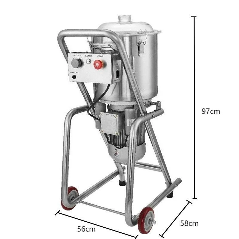 Large-capacity stainless steel vegetable and fruit cutting and stirring crusher, commercial catering mobile cart type chopper