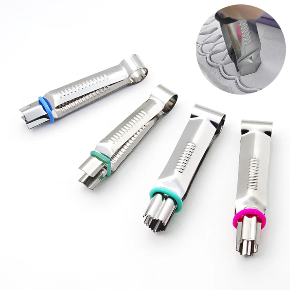 

24 Pcs Decorating Cake Lace Clip Crimping Tool Fondant Crimper Household Biscuits