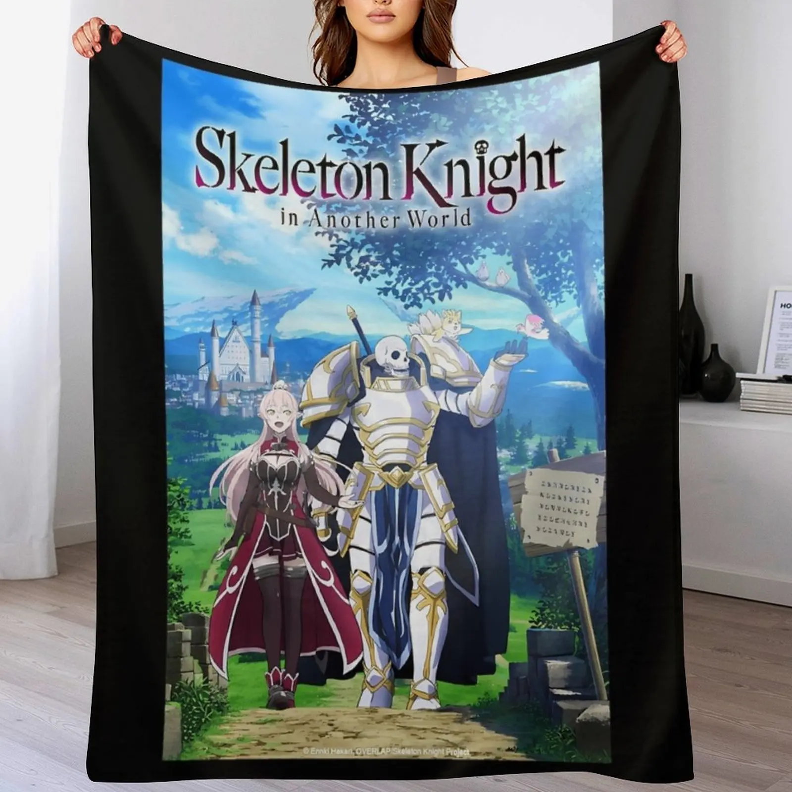 

Skeleton Knight in Another World. Throw Blanket Polar Winter beds Plaid Sofa Throw Blankets
