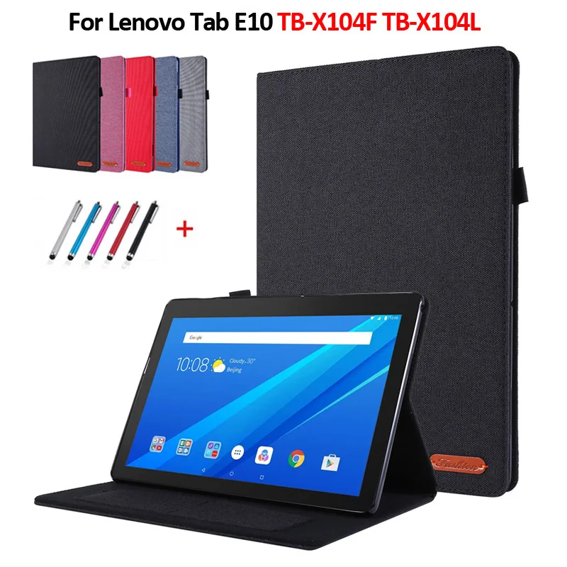 Case For Lenovo Tab E10 case TB-X104F TB-X104L 10.1  Case Cover Cowboy Flip Stand Funda Tablet For Lenovo Tab E10 Case + Pen