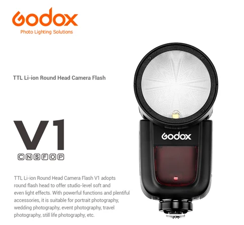 Godox V1 TTL HSS 1/8000s Speedlite Flash V1C V1N V1S V1F V1O لكانون نيكون لسوني فوجي أوليمبوس