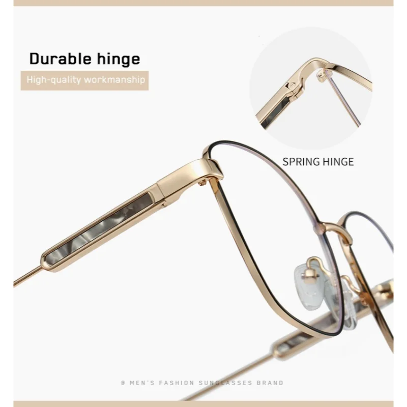 Metal Prescription Glasses Stylish Design Anti Blue Light Myopia Optical Eyewear for Women Hand Made Myopia Glasses for Man
