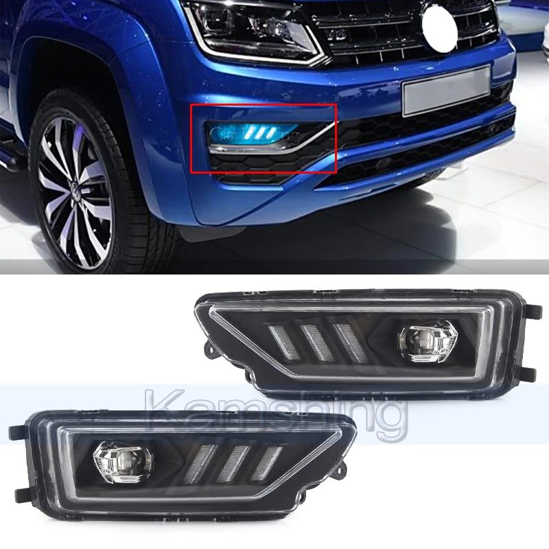 

Kamshing 1pair LED Daytime Running Light For Volkswagen Amarok 2016-2020 DRL Daylight Foglamp Fog Light Turn Signal Light