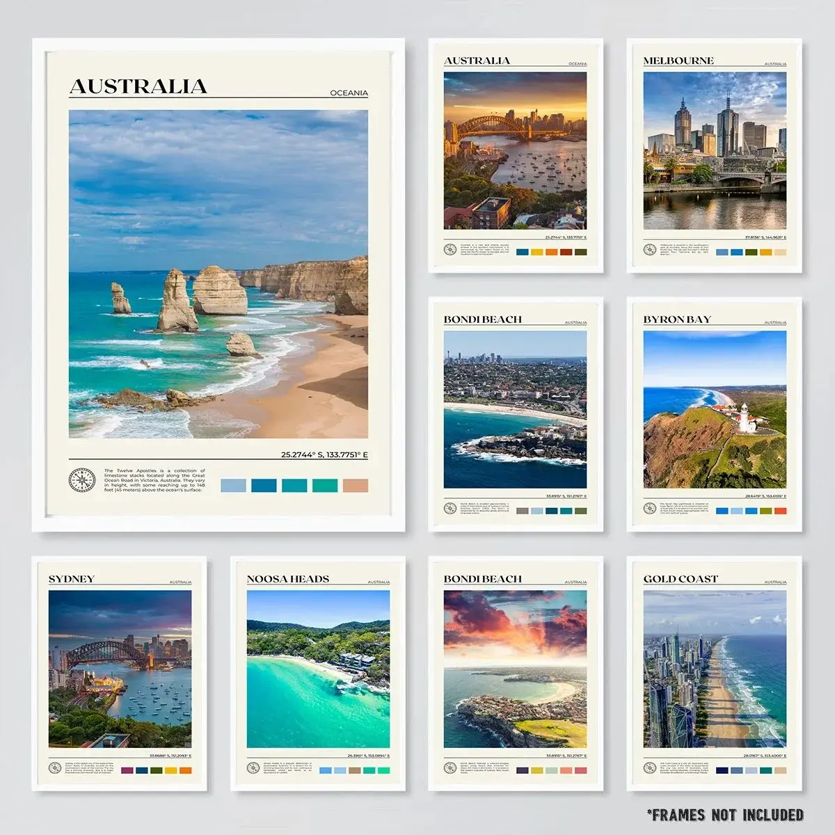 Modern Australia Landscape Wall Art City Travel Poster Canvas Printing Decor Living Room Bedroom Wall Art Home Decor