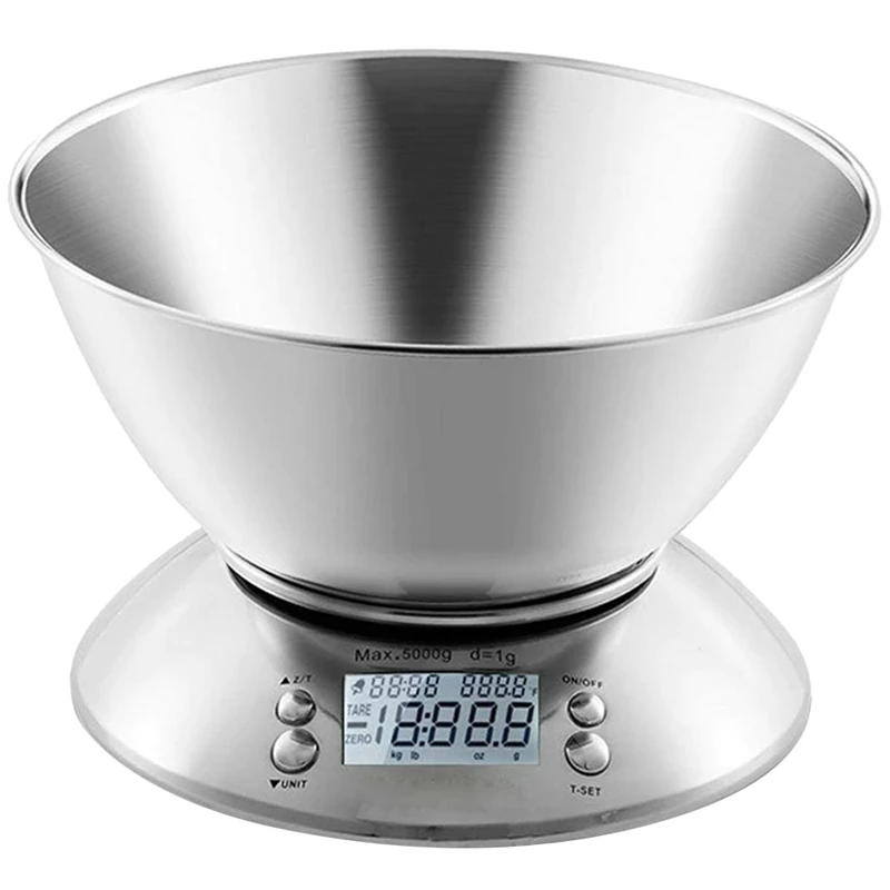 Precise Kitchen Digital LED Electronic Scale With Removable Bowl Kitchen Restaurant Food Weight Measuring Tool