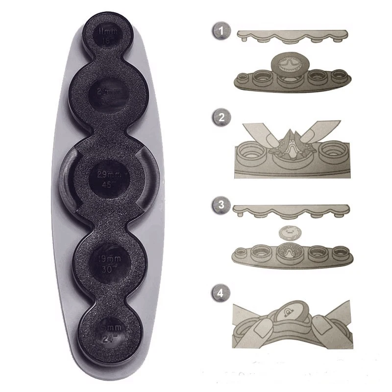 

1 Set Plastic Cover Buttons Mold Tools 11/15/19/23/29mm Sewing & Crafting Accessories Clothing Repairs DIY Tool 5 In 1 Kit