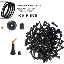 100Pcs TR414 Snap-in Tire Valve Stem Snap-in Tire Valve Stem Upgraded Tubeless Tyre Valve Stems for Car