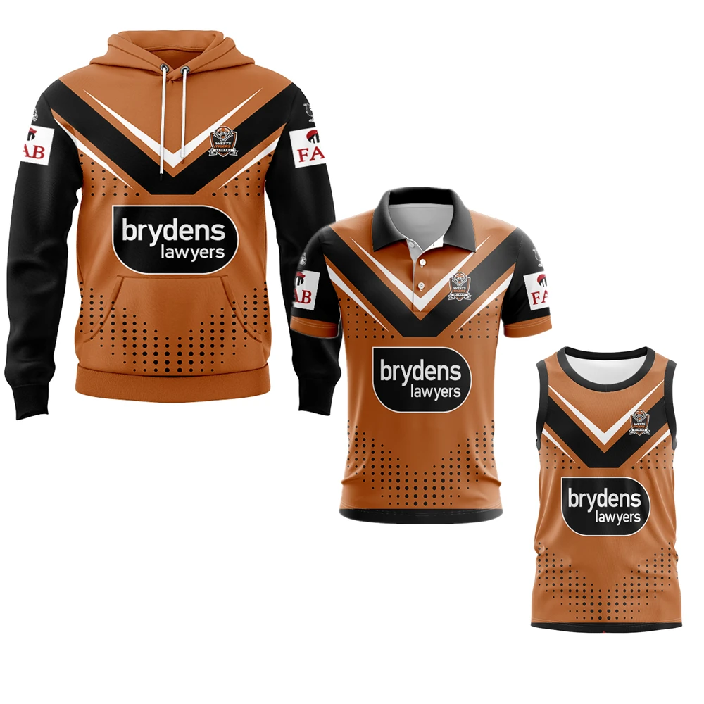 

2024 Wests Tigers away rugby jersey polo singlet Hoodies jacket Australia WESTS TIGERS rugby shirt Hoodie