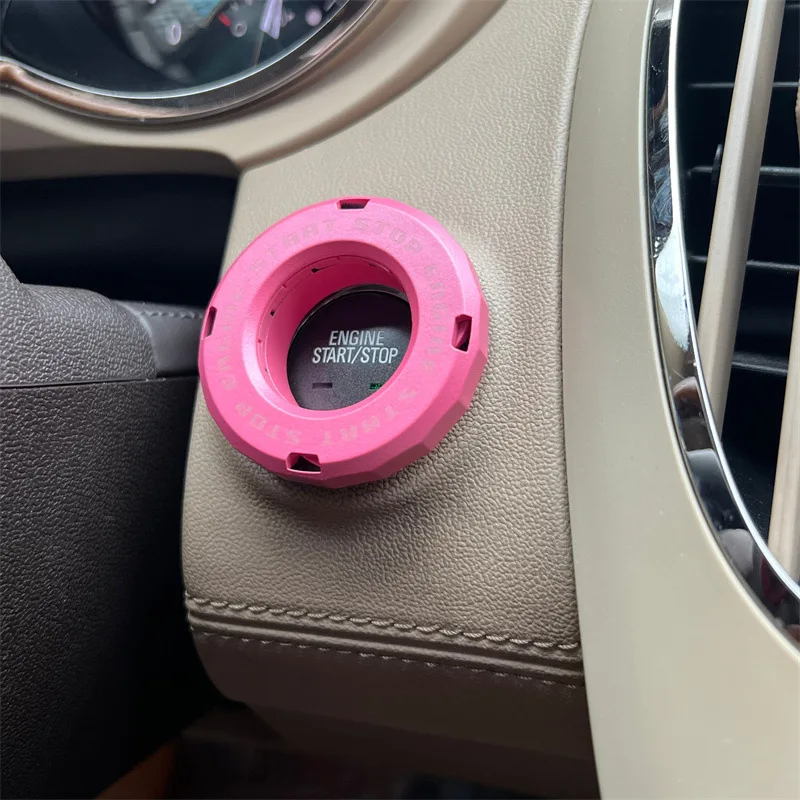 Ignition Device Decor Motorcycle Key Cover Car Interior Sticker Decorative Rotary Push To Start Button Cover for Motorcycle Lock image 4