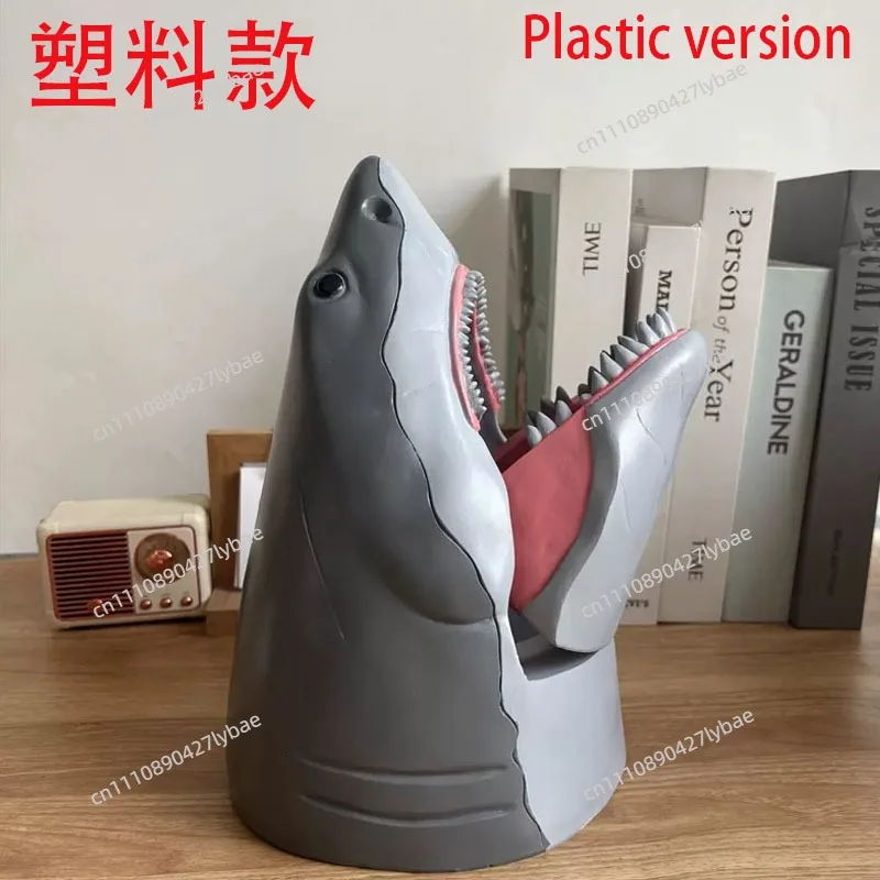 Shark Shaped Popcorn Bucket 50th Anniversary Tribute Collectible Retro Popcorn Holder Party Centerpiece For Movie Fans & Adults