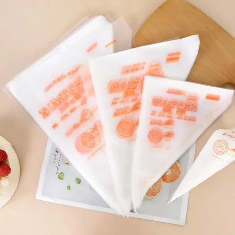 일회용 페이스트리 파이핑 백, 주방 아이스크림 짜기 포켓, 결혼식 생일 파티 케이크 장식, DIY 베이킹 도구, 100 개