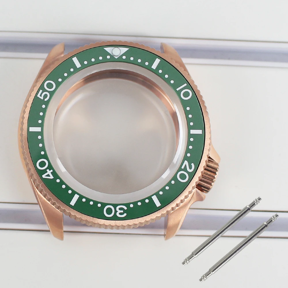 ارتفع الذهب 38 مللي متر NH35 ساعة حافظة الياقوت الكريستال ل Seiko NH35 NH36 4R35 4R36 حركات تعديل Skx ساعة أجزاء السيراميك الحافة #3