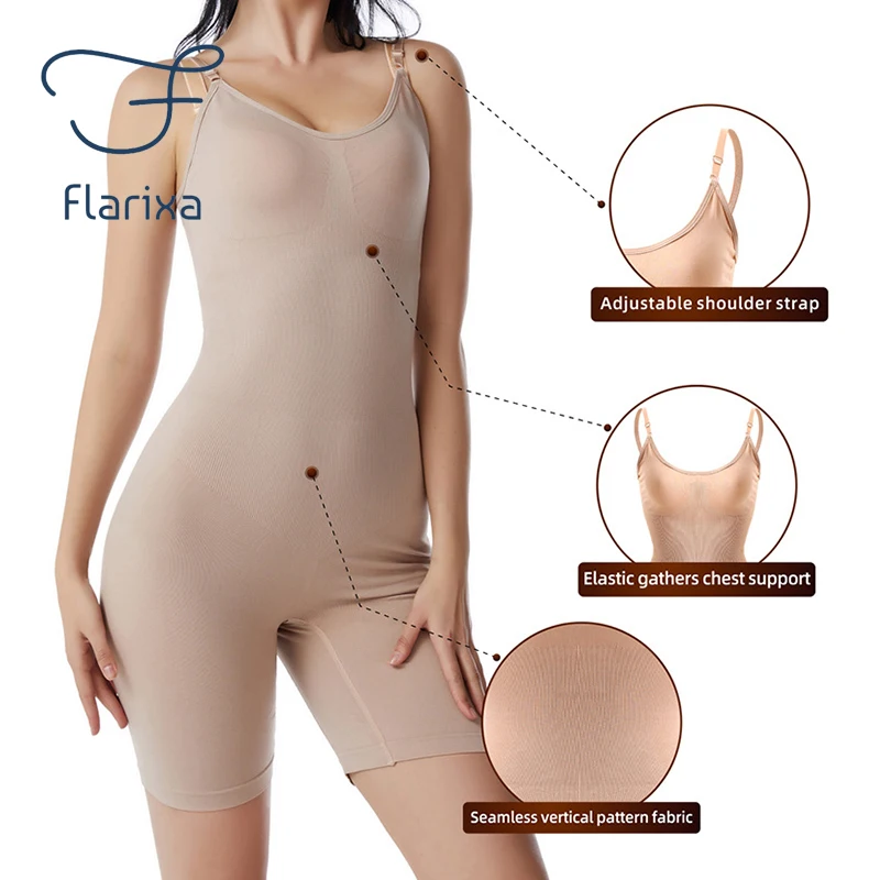 Flarixa Slimming Corset Woman Flat Belly Shapewear Women Full Body Shaper Seamless Butt Lifting Bodysuit Tummy Control Underwear