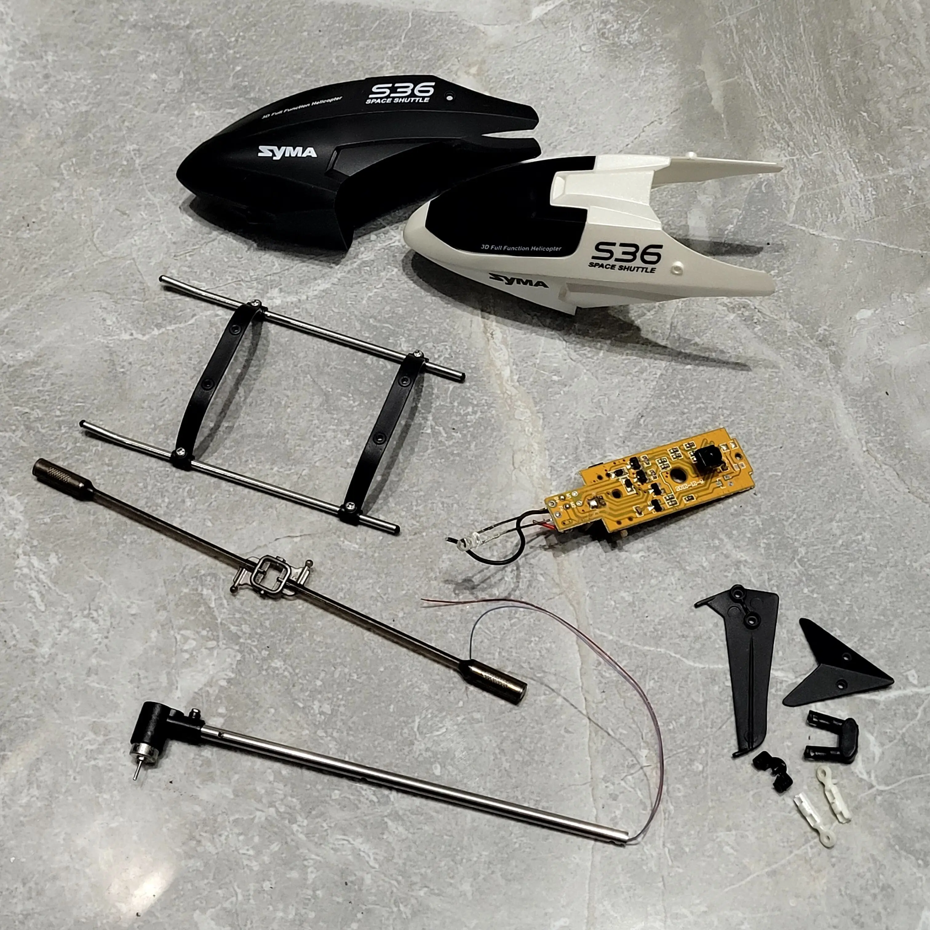 SYMA S36 Spare Part Head Cover / Tail Decoration / Tail Module / Balance Bar / Landing Skid / Receiver Board Accessory