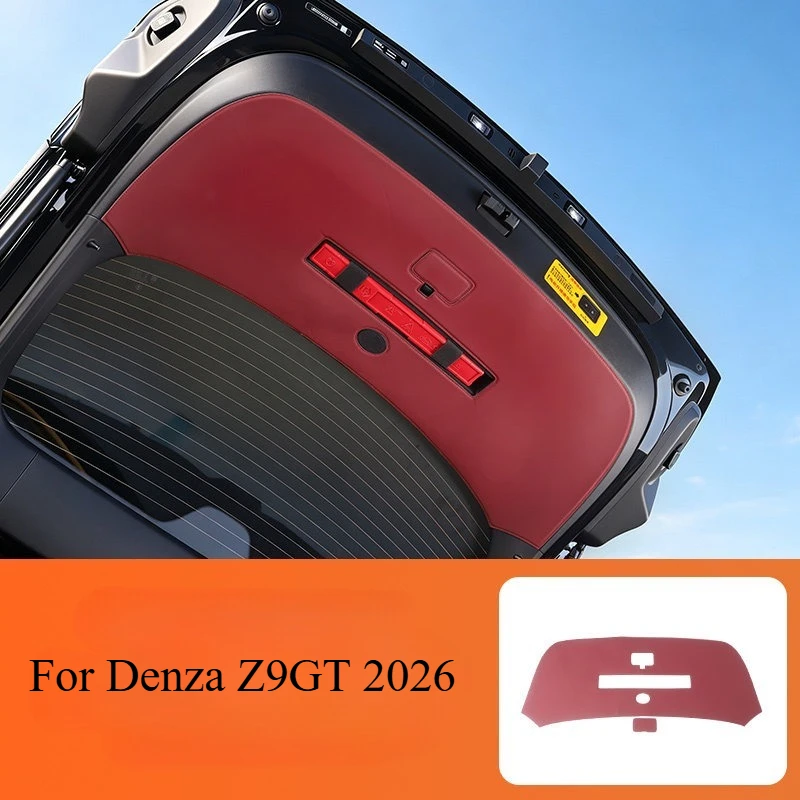 For Denza Z9GT 2026 Trunk Protector Mat – Tailgate Kick Guard, Rear Bumper Scratch Shield, Leather Anti-Collision Pad