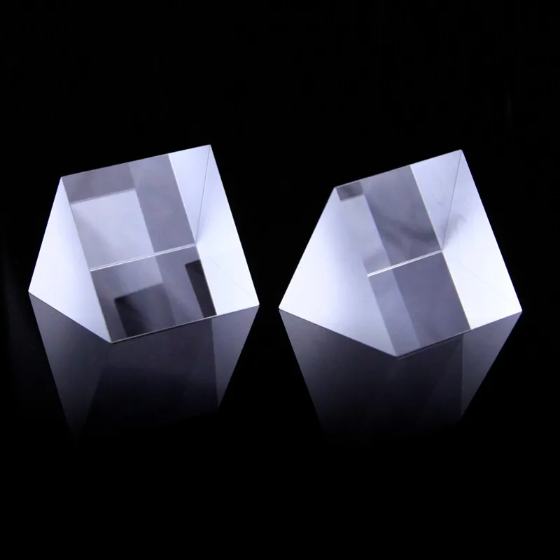 2pcs K9 Equilateral Triple Triangular Prism for Spectrometer Research 50*50*50*50mm Spectroscopy experiment triangular prism