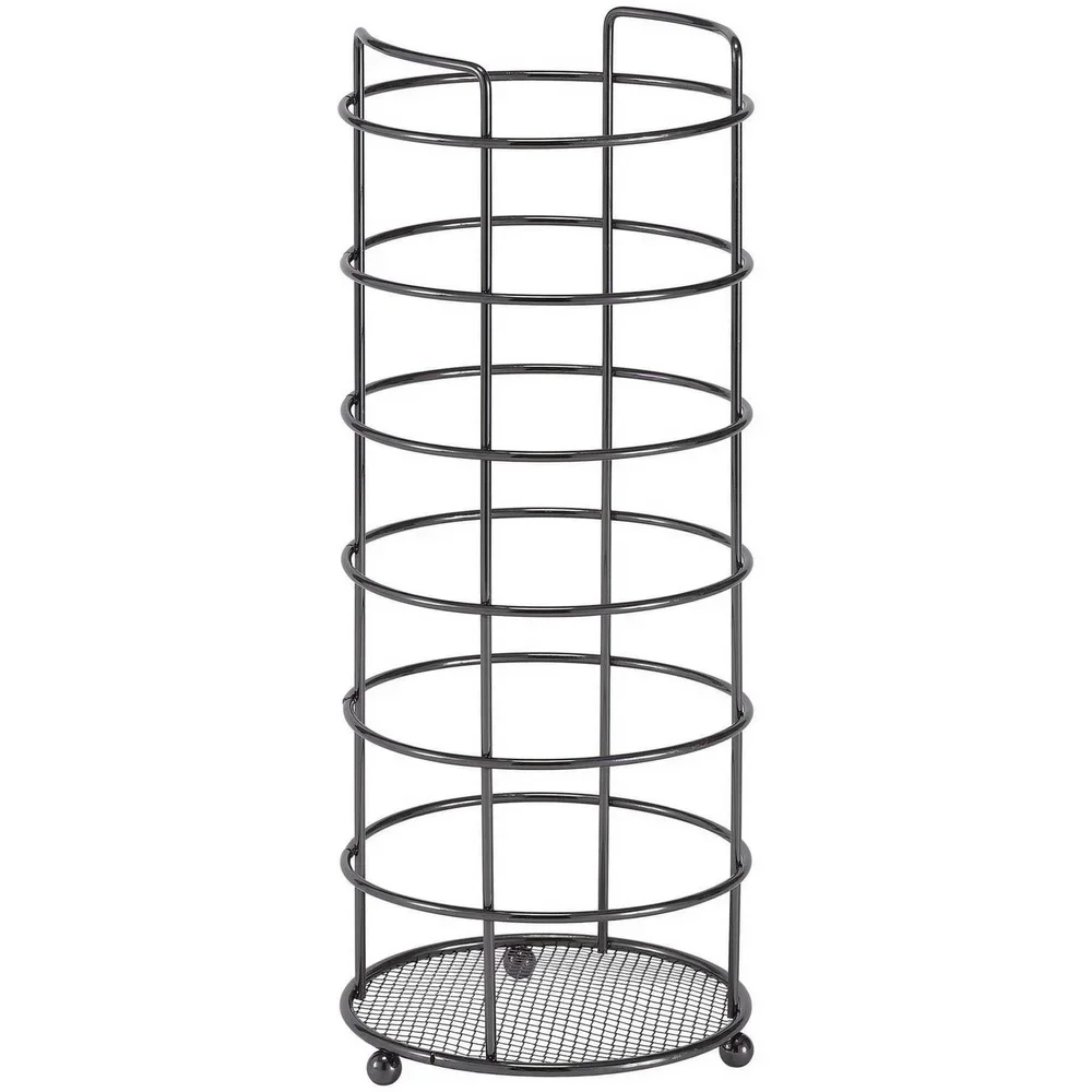 

Держатель для туалетной бумаги Отдельно стоящий органайзер для ванной комнаты из черного оникса Прочный железный дизайн для экономии места вмещает 3 рулона, устойчив к ржавчине