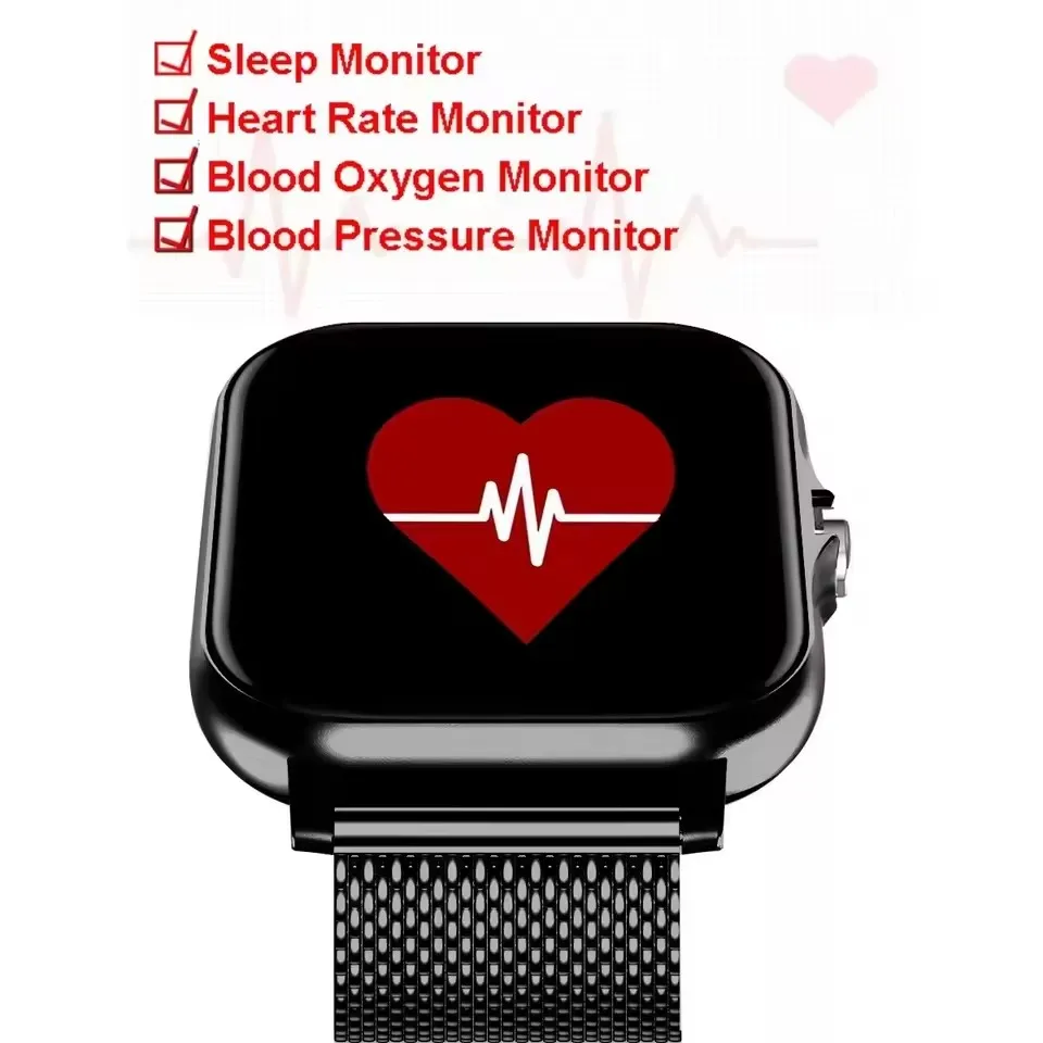 2025 montre intelligente 2.01 ''Full Touch Amoled BT appel Sport montres étanches fréquence cardiaque pression artérielle SmartWatch pour hommes femmes