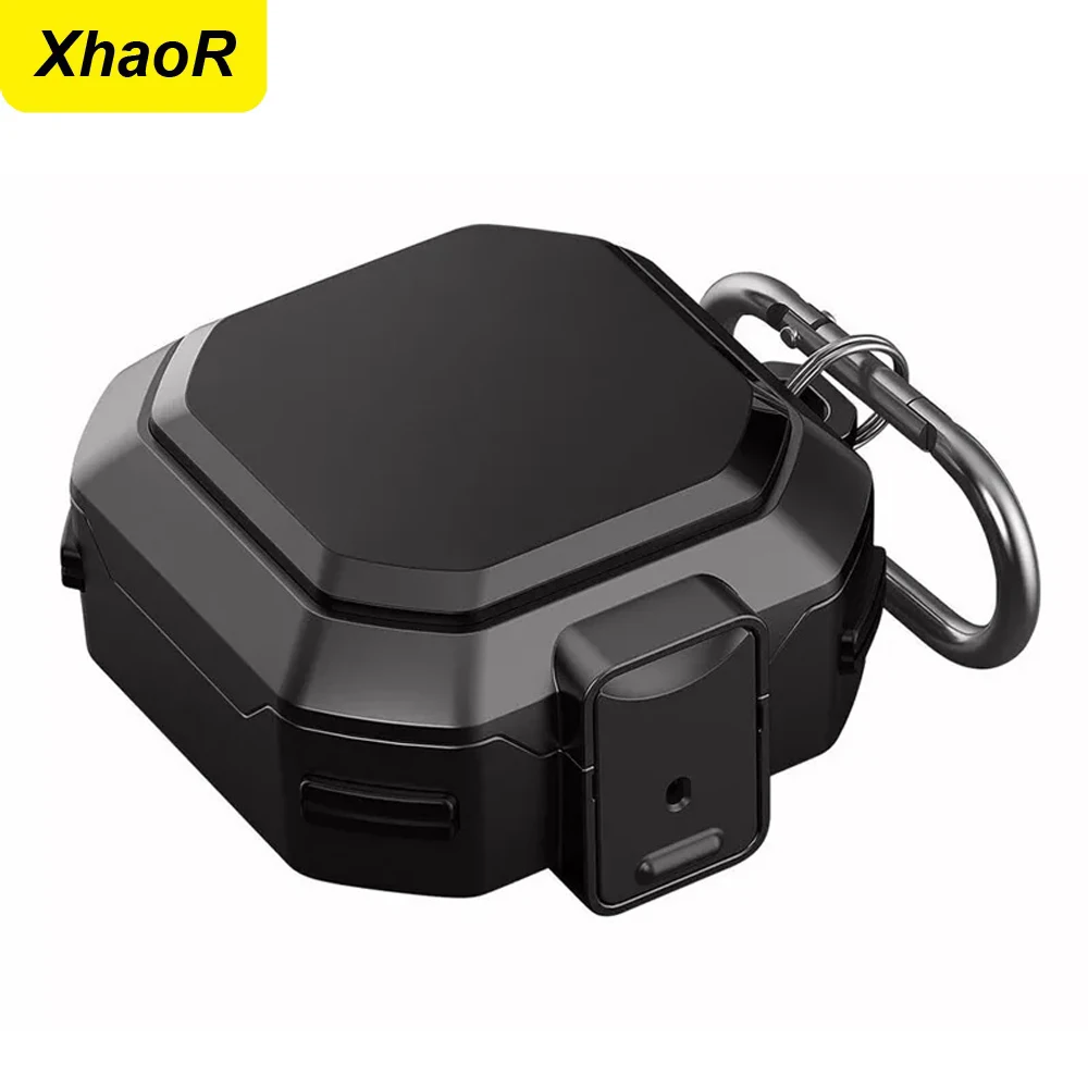 Schutzhülle für Samsung Galaxy Buds 4 / Buds 4 Pro Ohrhörer-Zubehör mit Schlüsselanhänger-Schalter Coque Capa Fundas