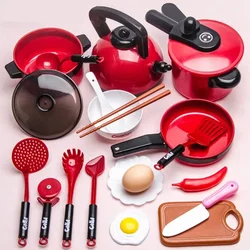 Ensemble de jouets de cuisine de simulation pour enfants, ustensiles de cuisine, coupe de fruits, accessoires de cuisine, cadeaux pour filles