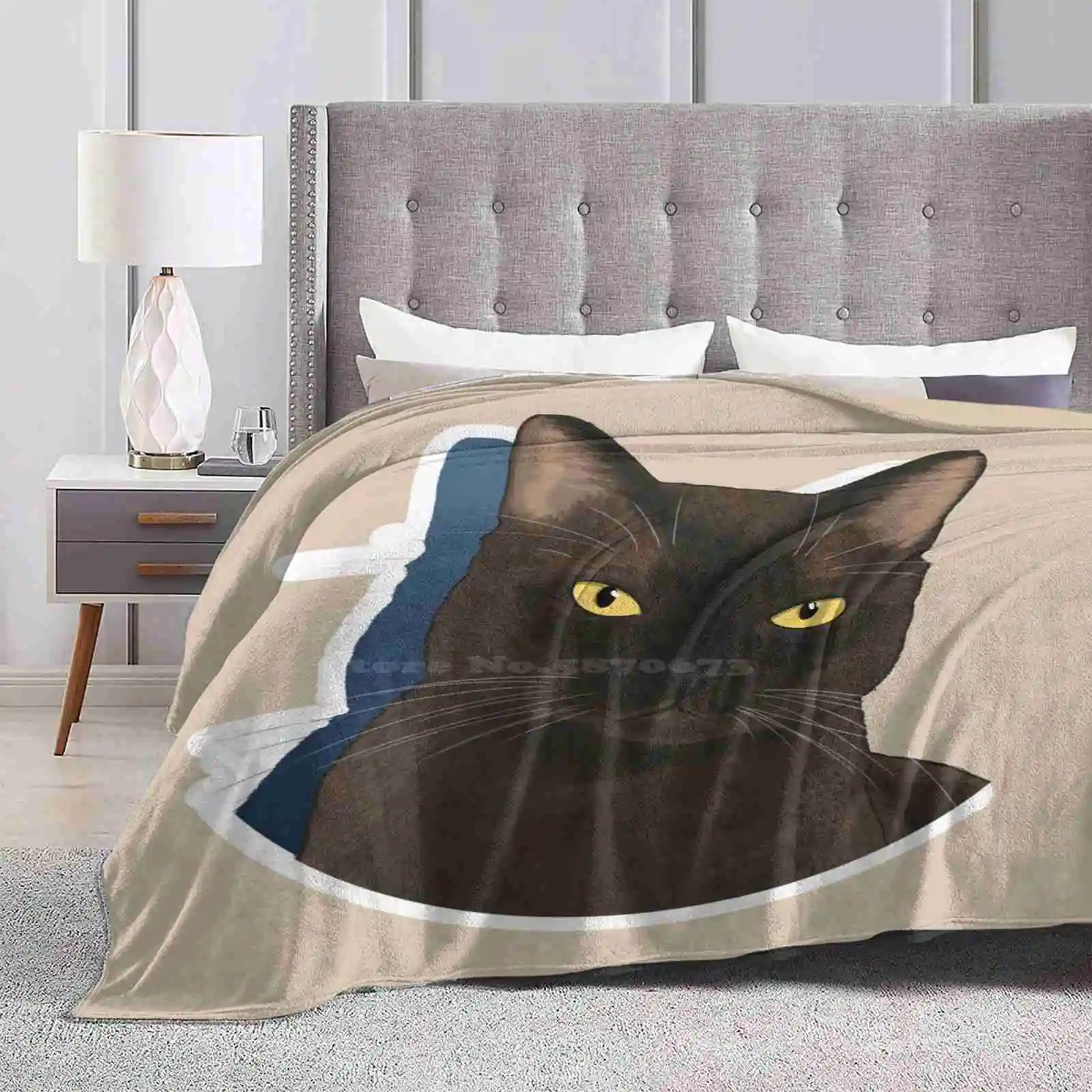 Burmese Cat New Selling Custom Print Flannel Soft Blanket Burmese Cat Cute Animal Feline