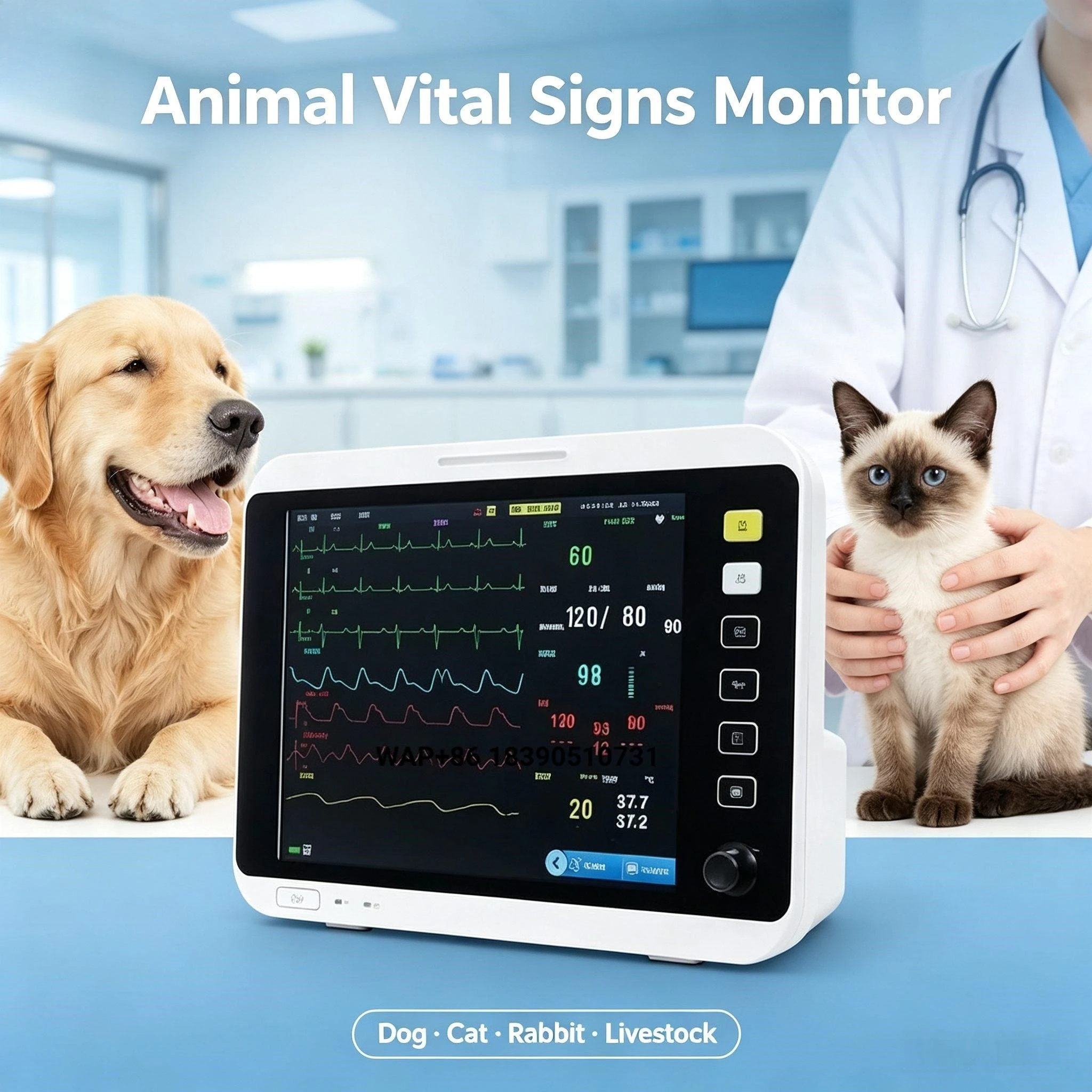 Lightweight construction is adopted, and the veterinary is equipped with a safety protective packaging, making it suitab