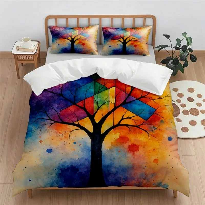 

Digital printing quilt cover set 2pcs/3pcs holiday gift household quilt cover without sheet (quilt cover + pillowcase)