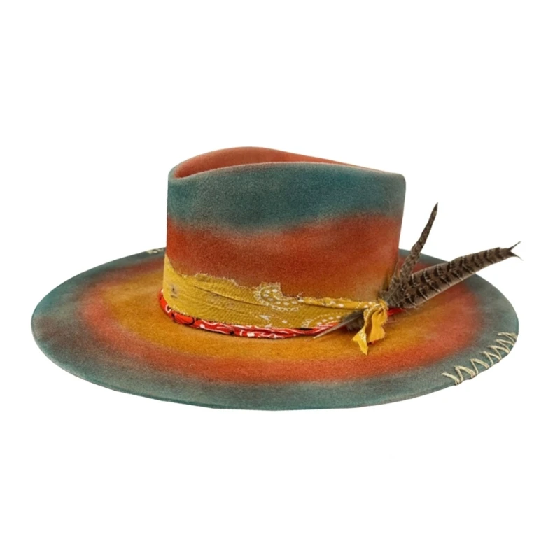 Exotic Rancher Hat Casual Top Hat Panama Hat Headwear Gift for Father