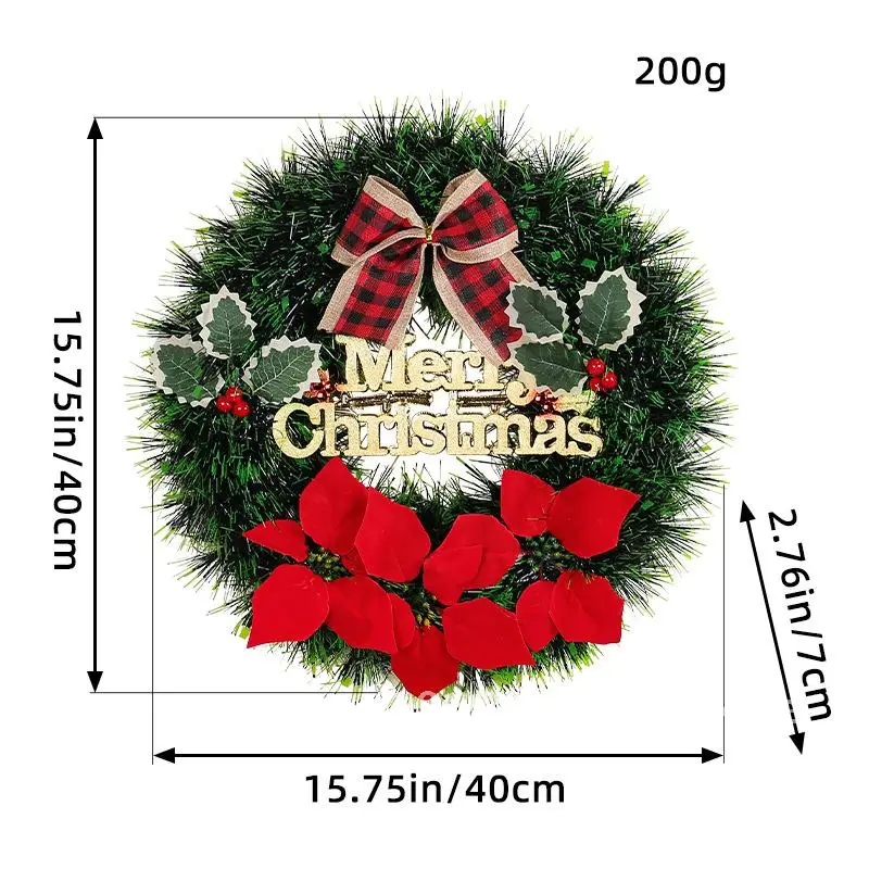 

Christmas wreath door hanging home Christmas decoration holiday ornaments atmosphere gift