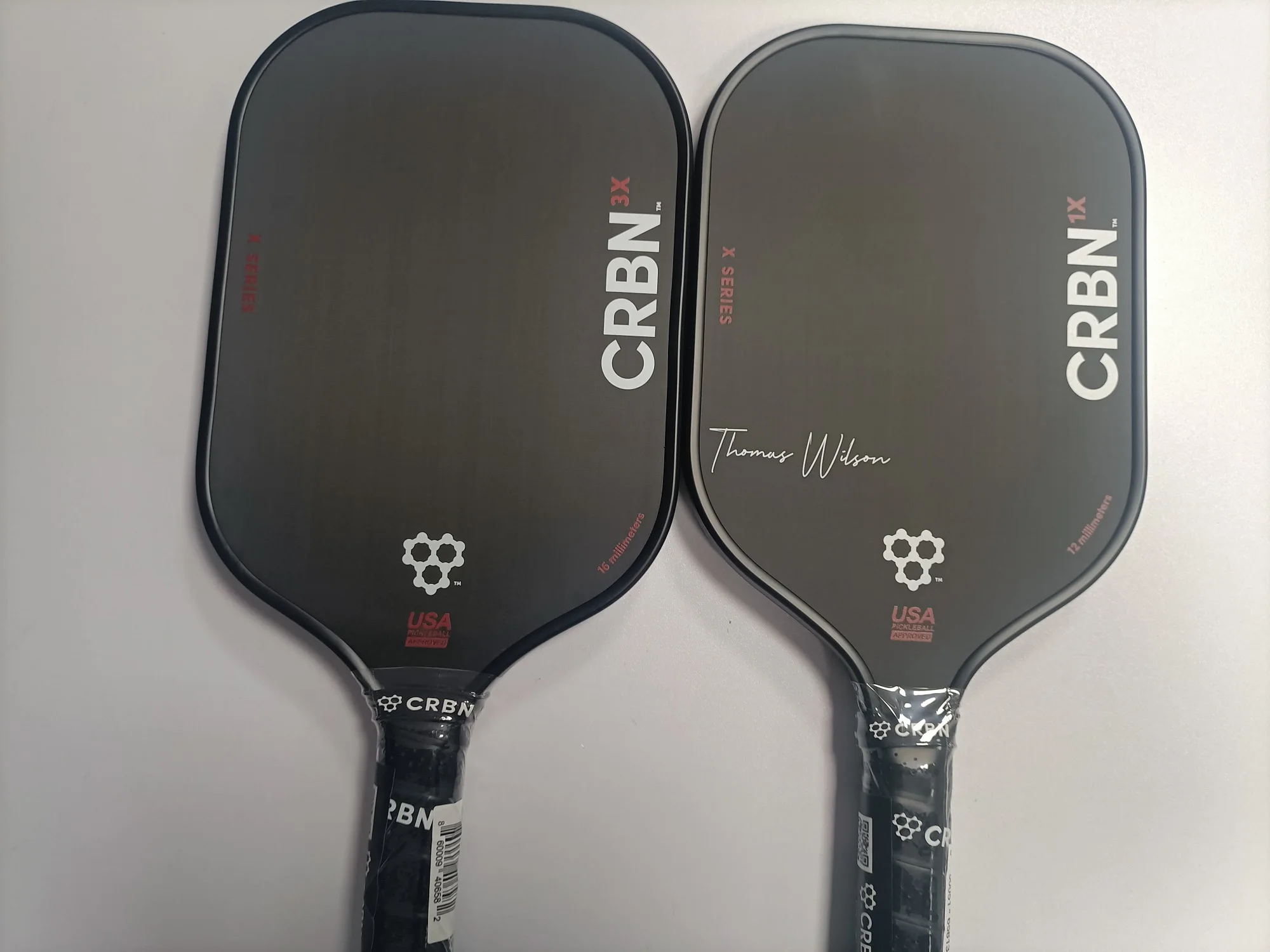 CRBN'X Series 1X 12mm 3X 16mm Thomas Signature Pickleball Racket Paddle T700 Carbon Fiber Surface Hybrid Paddle Increased Power