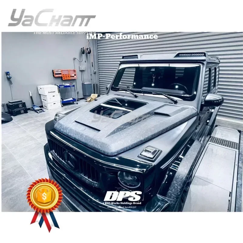 

Капот из карбона для Mercedes-Benz W463A G iMP Performance 2018-2021 с прозрачным стеклом