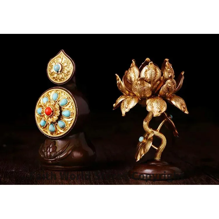

ХОРОШИЕ буддийские статьи # ДОМАШНЯЯ эффективная защита # Тибетские позолоченные буддийские ритумные имплантаты DUMA, скульптура маслом ART