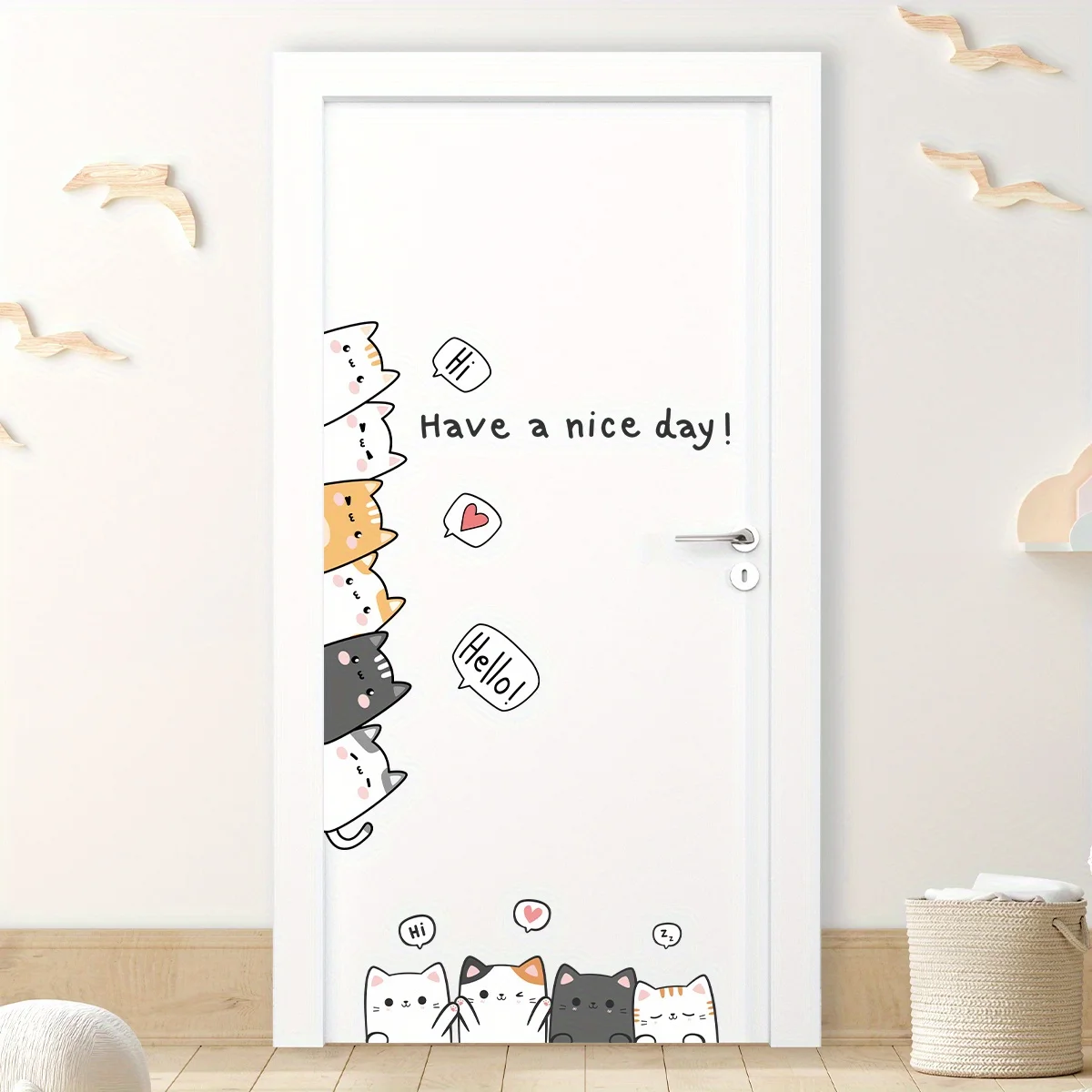 Cartoon Cute 10 Cats and English \