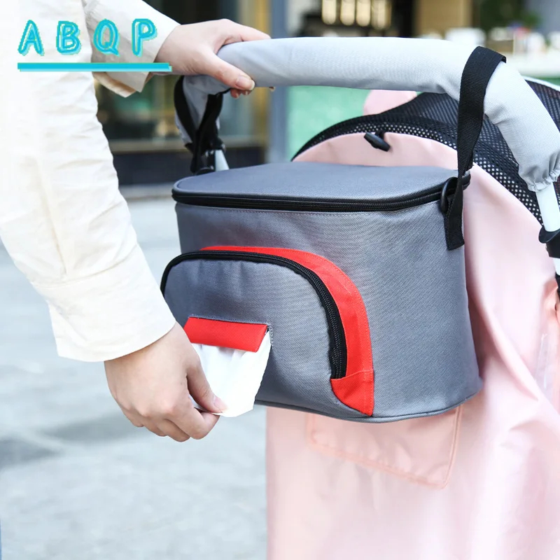 Baby Stroller Hanging Bag Large Capacity Baby Bag Multifunctional Waterproof Fashionable Baby Stroller Storage Bag High Quality