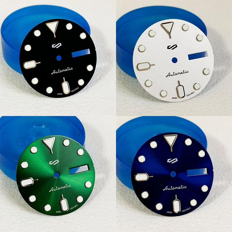 

NH36A dial 28.5mm dial S dial double calendar luminous sunray suitable for NH36A movement watch modification accessories