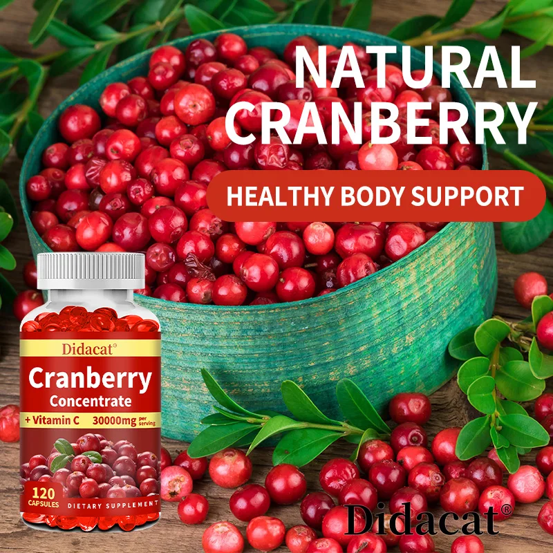 Cranberry extract contains natural flavonoids and proanthocyanidins, supports cardiovascular health, natural antioxidants
