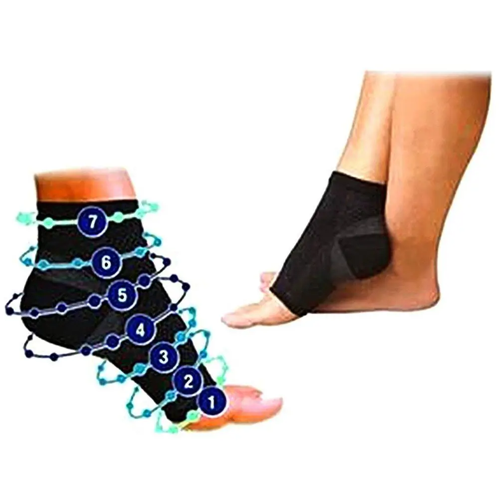 HOTB72A 1 Pair Foot Ankle Compression Socks Anti Fatigue Varicose Feet Sleeve Outdoor